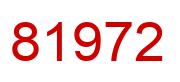 Number 81972 red image
