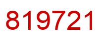 Number 819721 red image