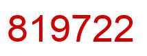 Number 819722 red image