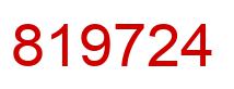 Number 819724 red image