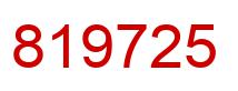 Number 819725 red image