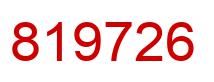 Number 819726 red image