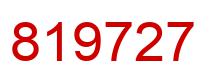Number 819727 red image