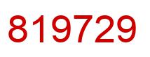 Number 819729 red image