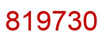 Number 819730 red image