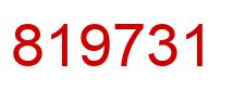 Number 819731 red image