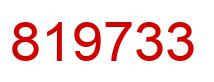 Number 819733 red image