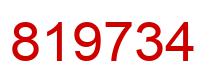 Number 819734 red image