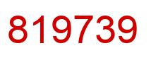 Number 819739 red image