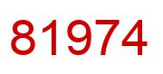Number 81974 red image