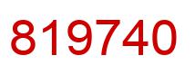Number 819740 red image