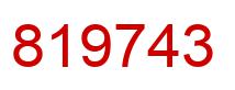 Number 819743 red image