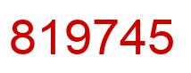 Number 819745 red image