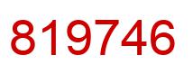Number 819746 red image