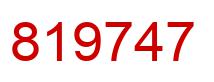Number 819747 red image