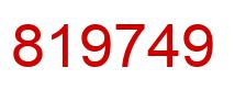 Number 819749 red image