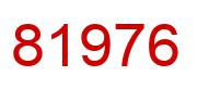 Number 81976 red image