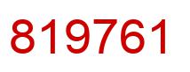 Number 819761 red image