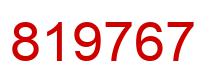 Number 819767 red image