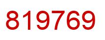 Number 819769 red image