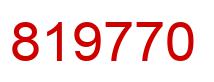 Number 819770 red image