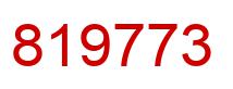 Number 819773 red image