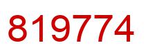 Number 819774 red image
