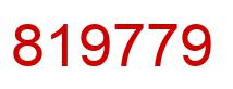 Number 819779 red image