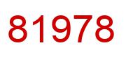 Number 81978 red image