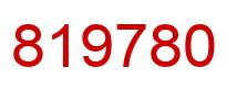 Number 819780 red image