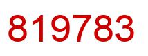 Number 819783 red image