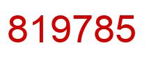Number 819785 red image