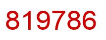 Number 819786 red image