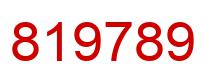 Number 819789 red image