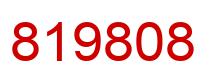 Number 819808 red image