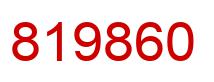 Number 819860 red image