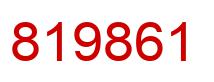Number 819861 red image