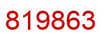 Number 819863 red image