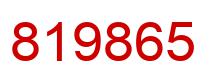 Number 819865 red image