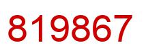 Number 819867 red image