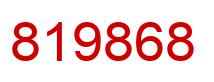 Number 819868 red image