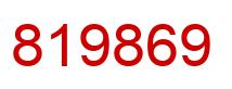 Number 819869 red image