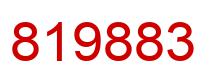 Number 819883 red image