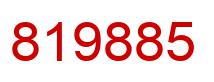 Number 819885 red image