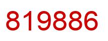 Number 819886 red image