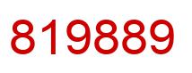 Number 819889 red image