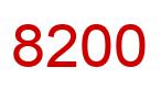 Number 8200 red image