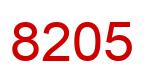 Number 8205 red image