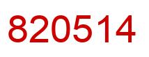 Number 820514 red image