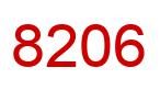Number 8206 red image